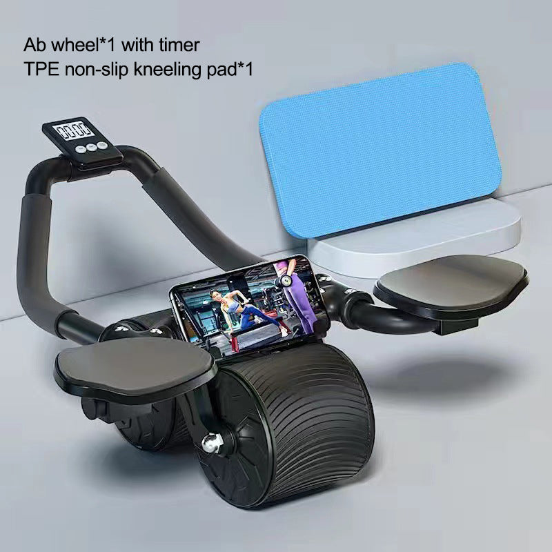 Auto Rebound Elbow Supported Ab Roller for Core Strength Training